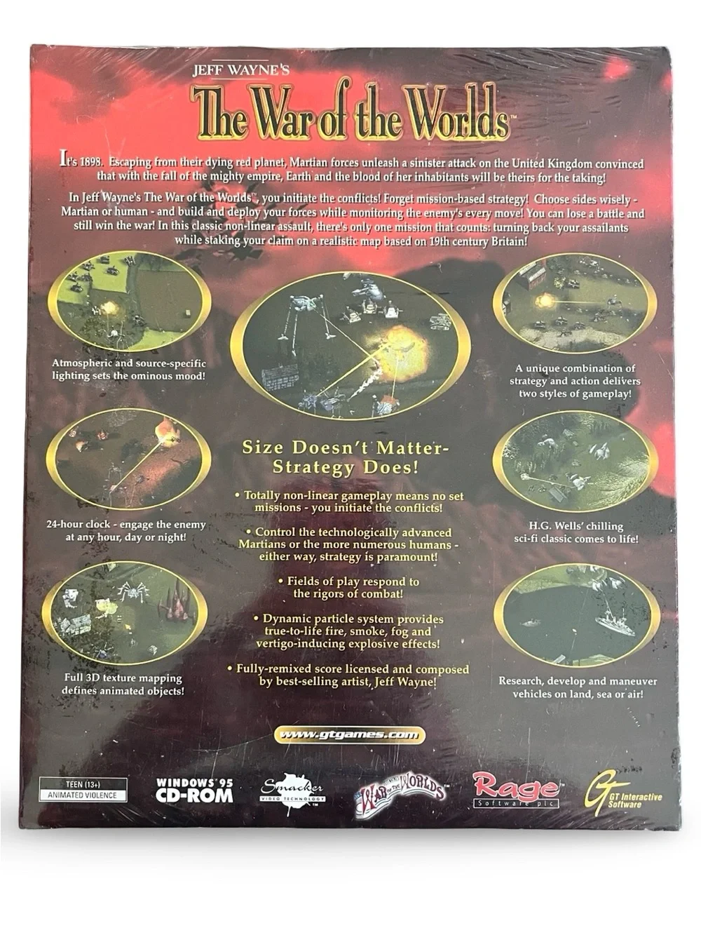 Jeff Wayne’s The War of the Worlds 1998 PC Game FACTORY SEALED BIG BOX